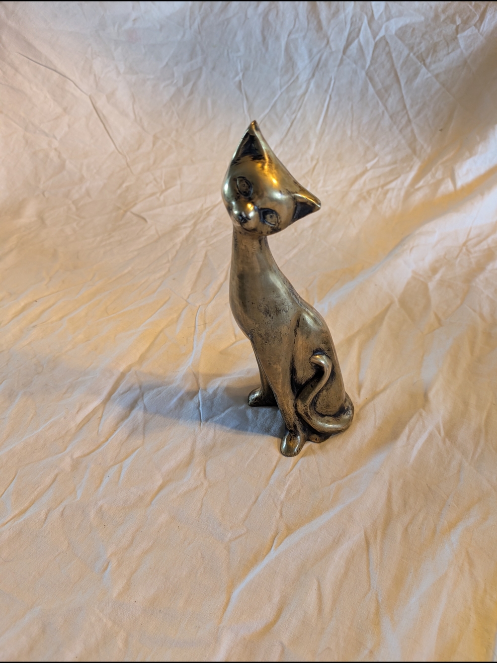2/70$ Vintage Brass Sitting Cat Figurine